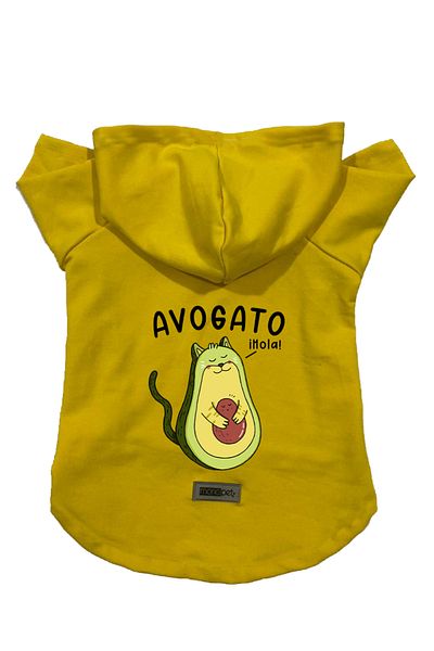 Monopetz Hooded Fleece Sweatshirt Dog and Cat Outfit & Dress - Yellow Avogato
