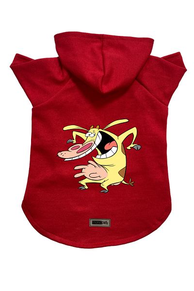 Monopetz Hooded Fleece Sweatshirt Dog and Cat Outfit & Dress - Red Cow