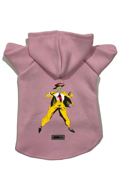 Monopetz Hooded Fleece Sweatshirt Dog and Cat Outfit & Dress - Pink Mask