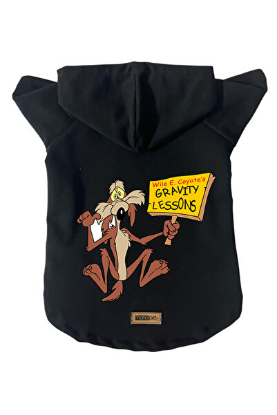 Monopetz سويت شيرت من الصوف بغطاء للرأس ملابس للكلاب والقطط - أسود Coiote - م...