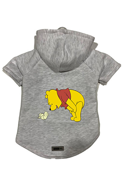 Monopetz Hooded Fleece Sweatshirt Dog and Cat Outfit & Dress - Gray Winnie Th...