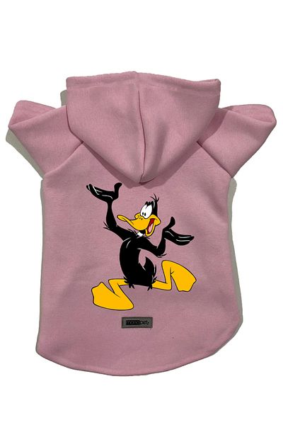 Monopetz Hooded Fleece Sweatshirt Dog and Cat Outfit & Dress - Pink Duffy