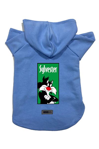 Monopetz Hooded Fleece Sweatshirt Dog and Cat Outfit & Dress - Blue Sylvester