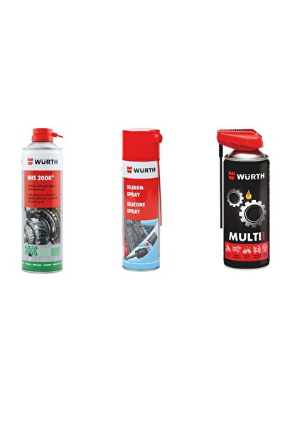 Würth Multi Yağlama Sprey- Würth Slikon Spray- Würth HSS 2000 Çok Amaçlı Yağl...