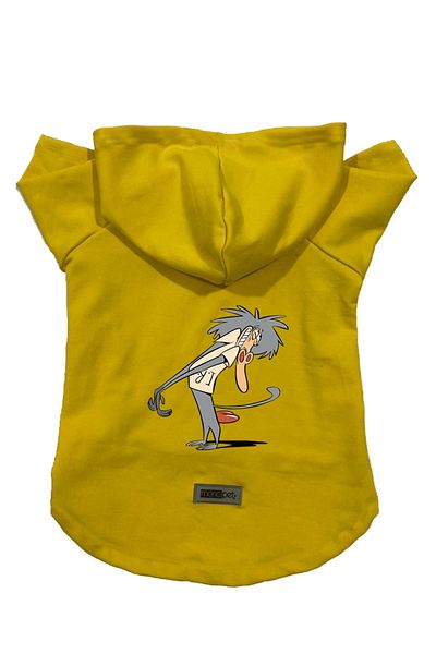 Monopetz Hooded Fleece Sweatshirt Dog and Cat Outfit & Dress - Yellow IR005