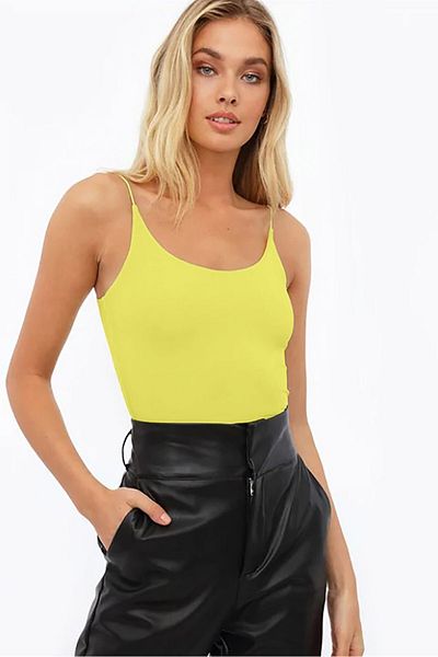 Madmext Mad Girls žltý remienok na lano Bustier Mg965