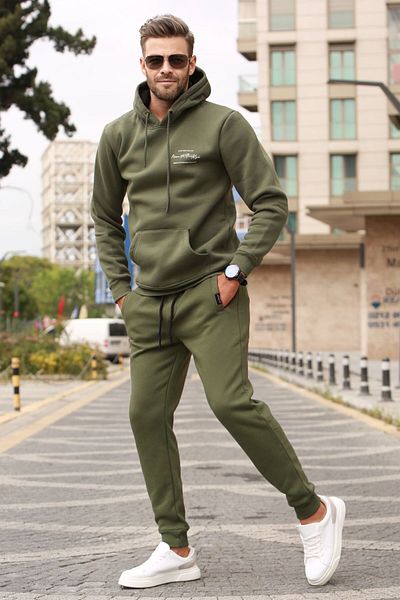Khaki sweatsuit clearance