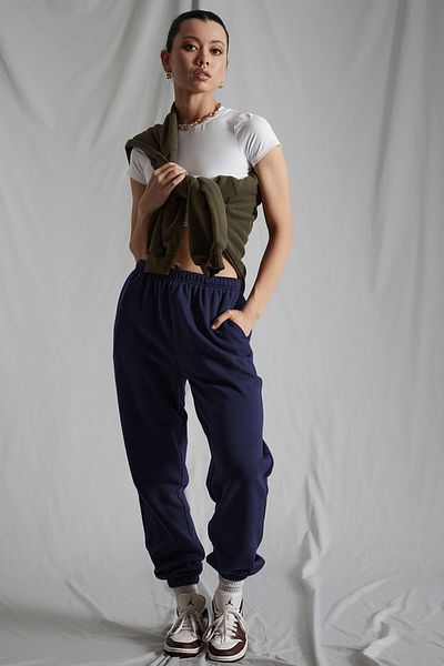Madmext Marineblaue Oversize-Jogginghose mit elastischem Bund für Damen MG1235