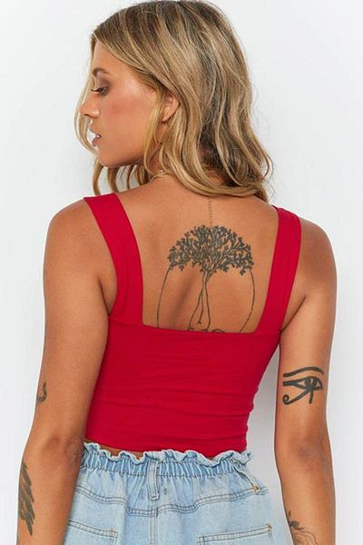 Madmext Mad Girls Red Crop Mg1010