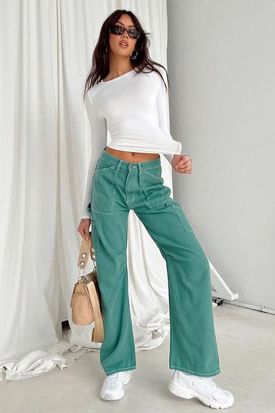 Madmext Weißer Basic-Langarm-Body mit Rundhalsausschnitt Mg1701