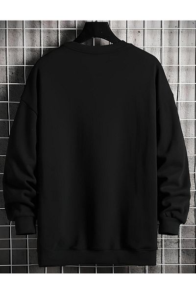 Edizen Krances Super Premium Oversize Bagel Collar 100% Cotton Sweatshirt Black