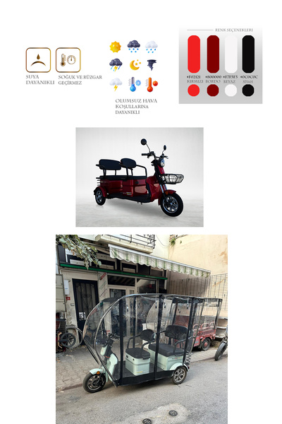 Motor Marketim Motolüx Fx11 - Üç Tekerli Motor Brandas Siyah