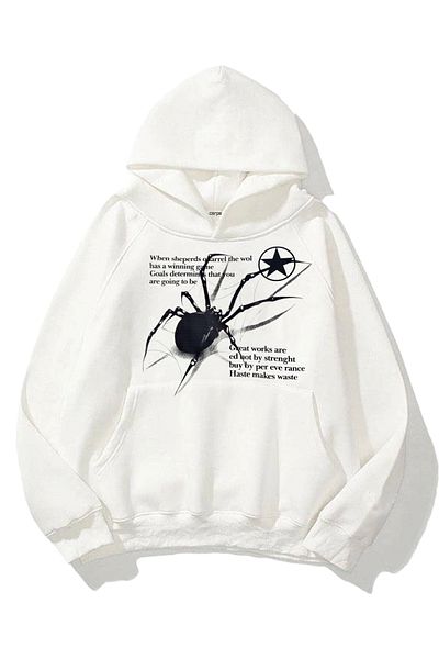 Carpe Spider Goals 3 Thread White Oversize Sweatshirt