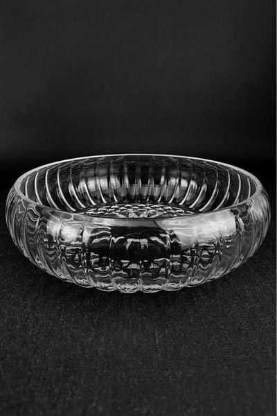 Digithome Linea Glass Salad Serving Bowl Fruit Bowl Serving Bowl 24 Cm - Ln.scn.024.00.000 C1-1-288