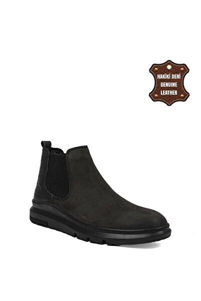 Bulldozer Buldozer 240002 Erkek Hakiki Deri Chelsea Bot Antrasit