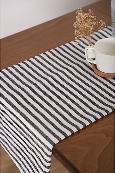 KAMİZ Runner de in dungi negre spalat organic 40x150 Cm