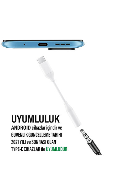 VİZYON Samsung A54 5G Uyumlu Kulaklık Dönüştürücü Samsung Galaxy A54 Type C Çevirici