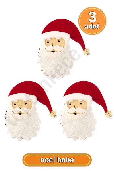 garaccu Santa Claus Ornaments 3 Pieces, Felt Christmas Special 10 Cm Santa Claus Ornaments