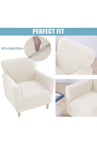 uzhanem Тканина Lycral - одномісний чохол для крісла з квадратним візерунком