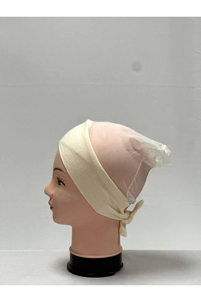 AWAM SILK Awam Silk Tulle Cross-Laced Combed Cotton Bonnet