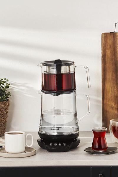 HOMEND Royaltea 1746h Talking Glass Tea Machine Black