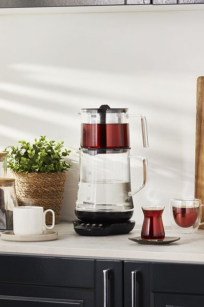 HOMEND Royaltea 1746h Talking Glass Tea Machine Black