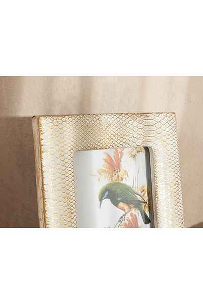 English Home 13X18 cm Gold Leather Polyresin Frame