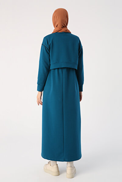 ALLDAY Könnyű benzines rövid kardigán ujjatlan ruha