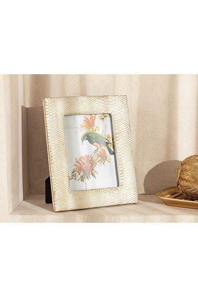 English Home 13X18 cm Gold Leather Polyresin Frame