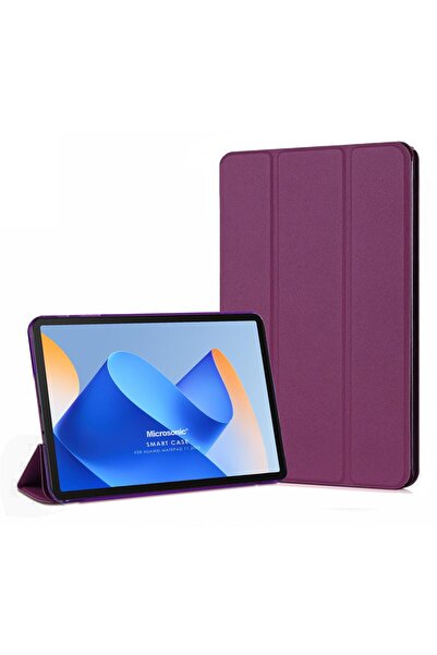Microsonic Huawei MatePad 11.5 Kılıf Slim Translucent Back Smart Cover Mor