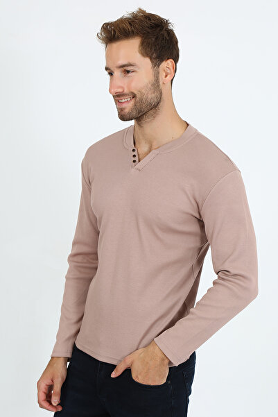 UOMOPARK ΝΕΑ ΣΕΖΟΝ V CUT ΠΟΥΛΟΒΕΡ ΚΑΜΠΟΡΙ με κουμπιά