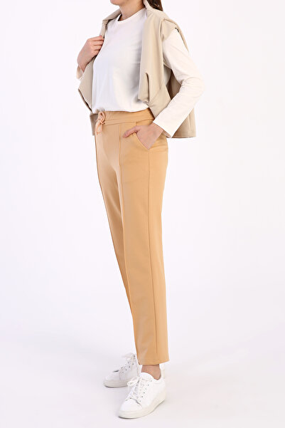 ALLDAY Világos bézs zsebes melegítőnadrág