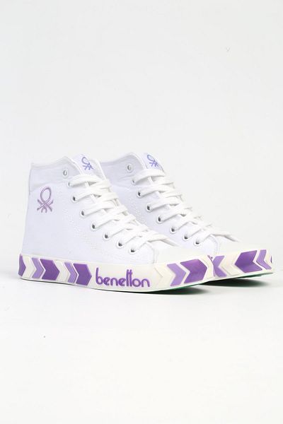 Benetton ® |   BN-90621-3374 Alb Liliac - Pantofi sport dama