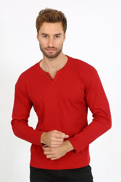 UOMOPARK 5524 NEW SEASON V CUT BUTTONED CASE Pullover