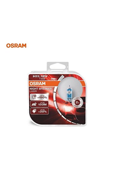 Osram 12v H11 Ampul 55w %150 Fazla Işık 4200k Nıgh Breaker Laser (2 AD)