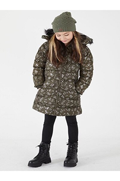 BİLEN KİDS Hello Baby Baskılı Kapüşonlu Kız Çocuk Mont