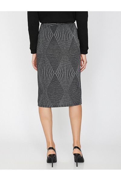 Koton Patterned Midi Skirt