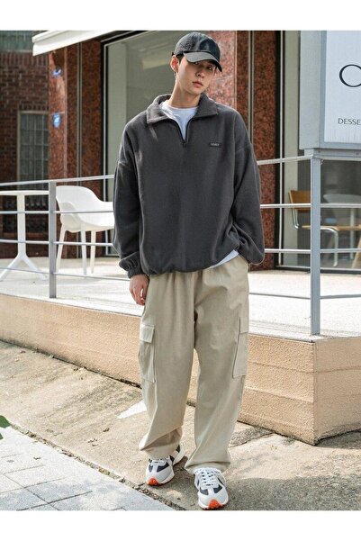 GENIUS STORE Men's Polar Oversize Sweatshirt Polar Sweatshirt