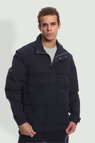 Jack & Jones High Collar Water Resistant Twill Coat