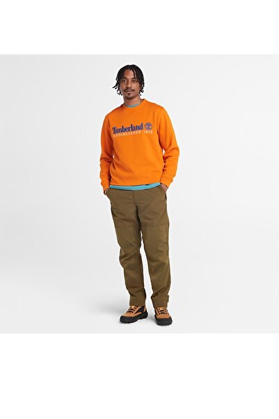 Timberland Ανδρικό πορτοκαλί φούτερ με κεντημένο λογότυπο