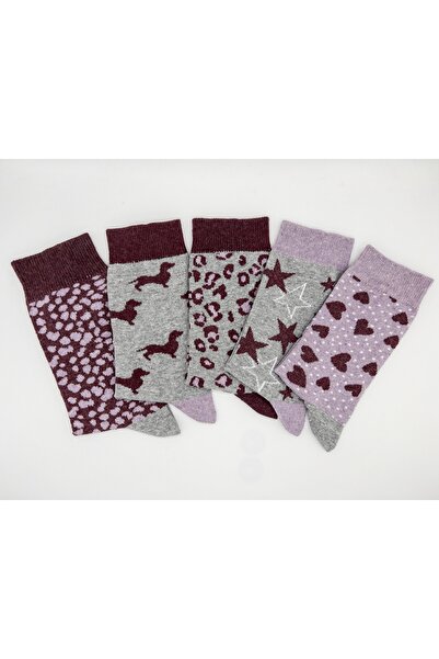 CİHO ЧОРАПИ Daily 5 чифта дамски памучни ежедневни, спортни, шарени забавни ч...