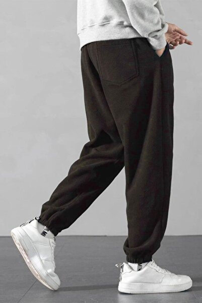 GENIUS STORE Polar Fabric Oversize Khaki Men's Sweatpants Oversize Sweatpants