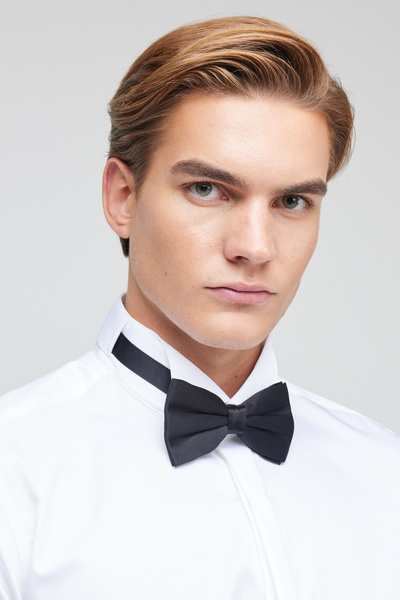 BROOKS BROTHERS Ανδρικό λευκό 100% βαμβακερό πουκάμισο με λεπτή εφαρμογή με γιακά