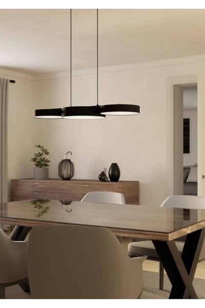 Eglo 900854 Iç Mekan " Barbano-z " Siyah Renk Dökme Çelik Sarkıt Lamba Ip20 L...