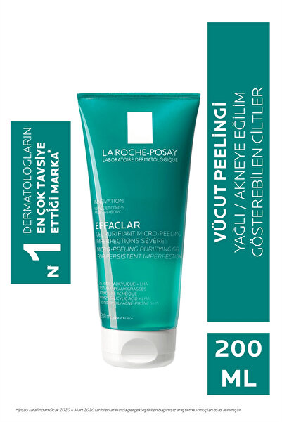 La Roche Posay Effaclar Mikro Peeling Jel Yüz ve Vücut 200 ml - Yağlı ciltler için Temizleyici Jel