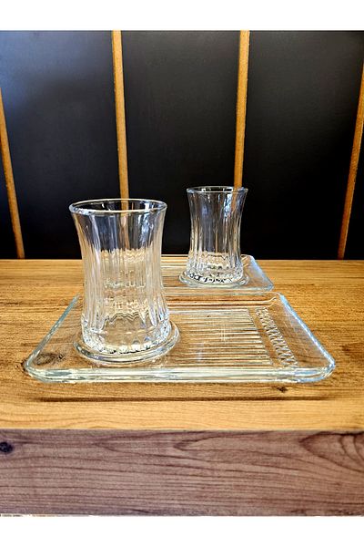 Paşabahçe Elysia Presentation Tea Set for 6 people (12 pieces)