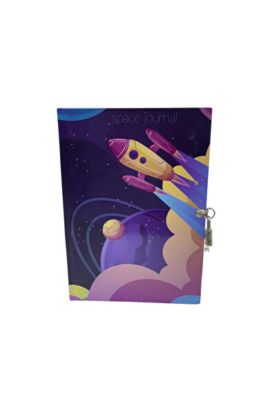 anonim Kilitli Defter & Kilitli Günlük Uzay Temalı