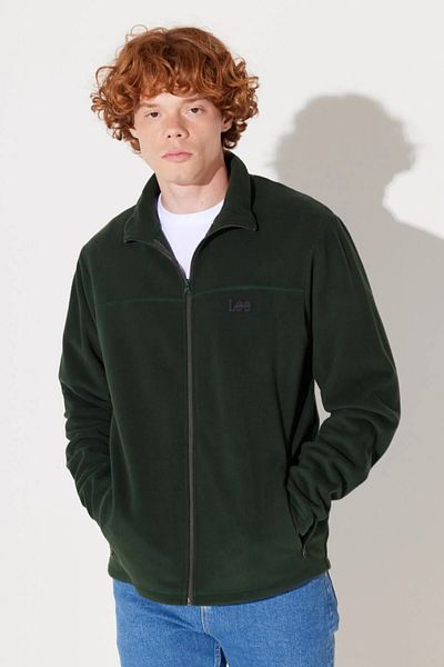 Lee Stand Collar Regular Fit Green Men's Fleece L232430300