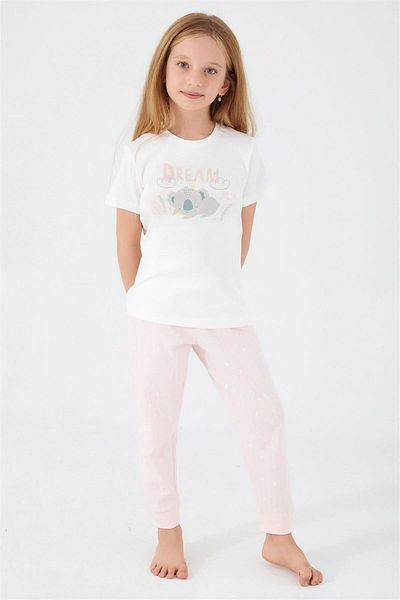 ROLY POLY RolyPoly Girl's Koala Printed Pajamas Set Cream-Salmon RP3105-2