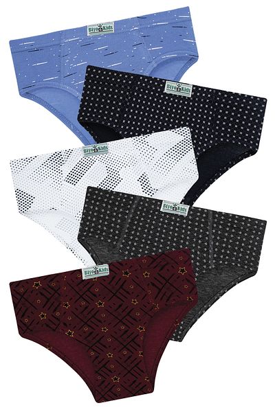 biyokids Αγόρι 5 Συσκευασία Πολύχρωμα Slip Σλιπ
